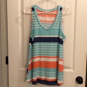 Ribbed V-Neck Tank Top